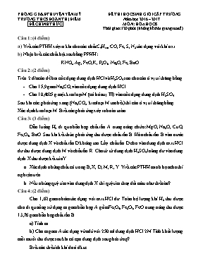 Đề thi học sinh giỏi môn Hóa học Lớp 8 - Năm học 2012-2013 - Phòng GD & ĐT Hạ Hòa (Có đáp án)